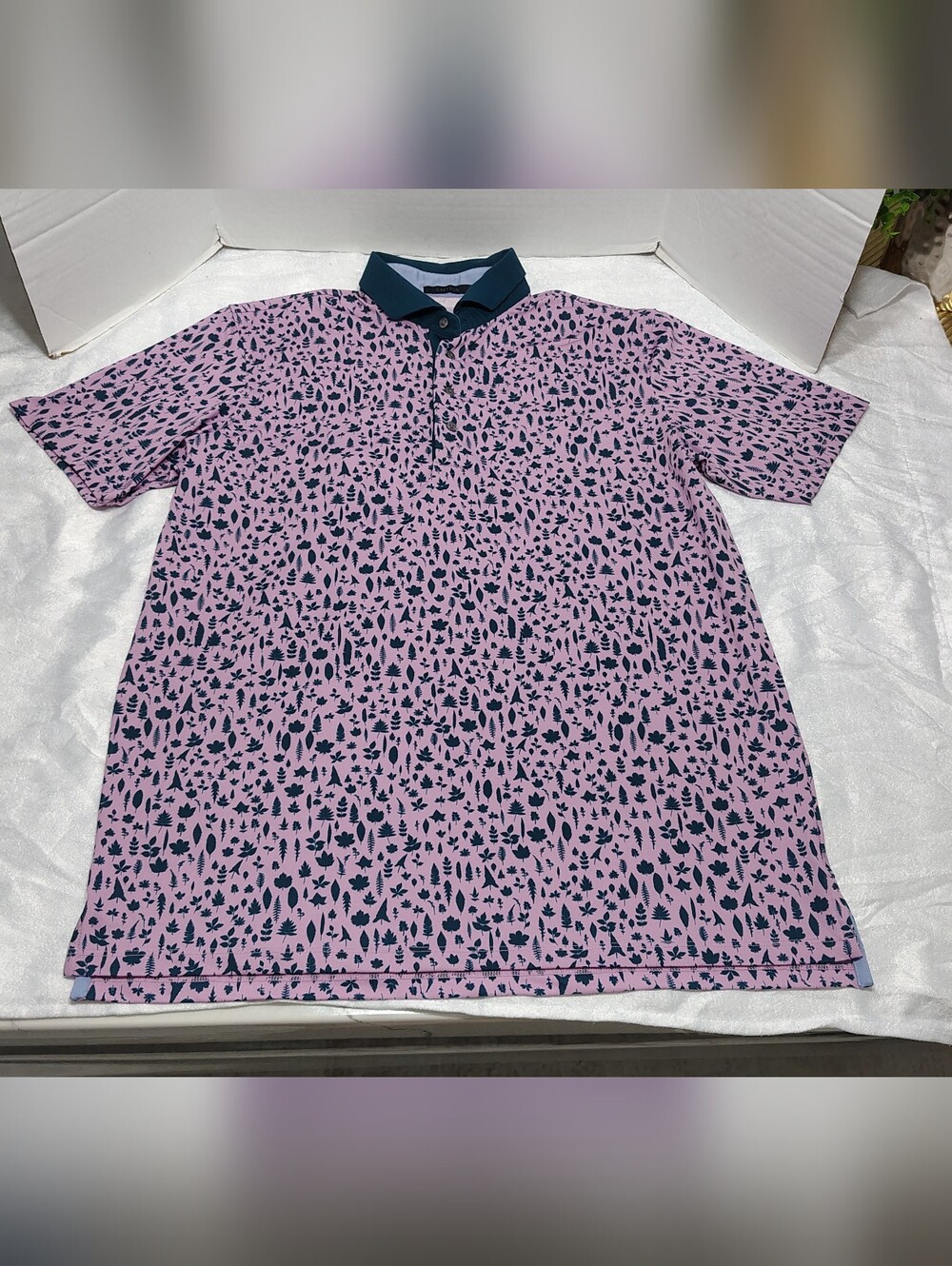 Greyson Clothier Short-sleev, Men - LARGE, Golf Polo Shirt Pink Color